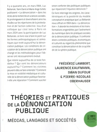 Théories et pratiques de la dénonciation publique