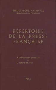 Répertoire de la presse et des publications périodiques françaises 1966-1971