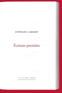 Écriture première