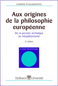 Aux origines de la philosophie européenne