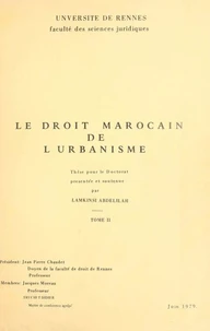 Le droit marocain de l'urbanisme (2)