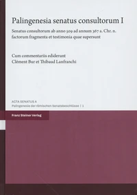 Palingenesia senatus consultorum