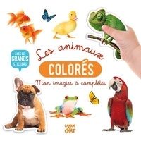  Langue au chat - Les animaux colorés - Avec de grands stickers.