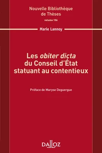 Les "obiter dicta" du Conseil d'Etat statuant au contentieux