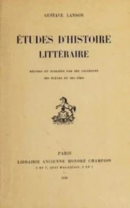 Etudes d'histoire littéraire