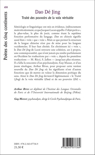 Tao Te King (Dao Dé Jing). Traité des pouvoirs de la voix véritable, Dao, la septième fonction performative du langage