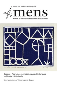 Mens. Vol. 26 No. 2, Printemps 2026