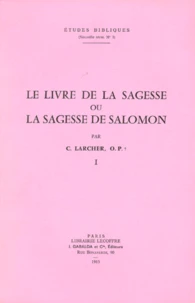 Le Livre de la Sagesse ou la Sagesse de Salomon