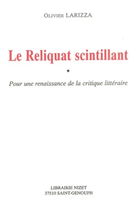 Le reliquat scintillant