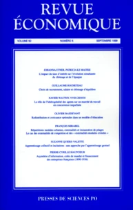 Revue Economique Volume 50 N° 5 Septembre 1999