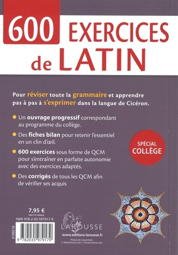 600 exercices de latin. Spécial Collège