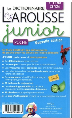 Dictionnaire Larousse junior poche  Edition 2021