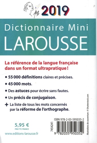 Dictionnaire Larousse Mini  Edition 2019