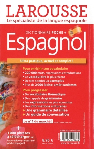 Dictionnaire Larousse poche + Espagnol. Français espagnol/epagnol-français