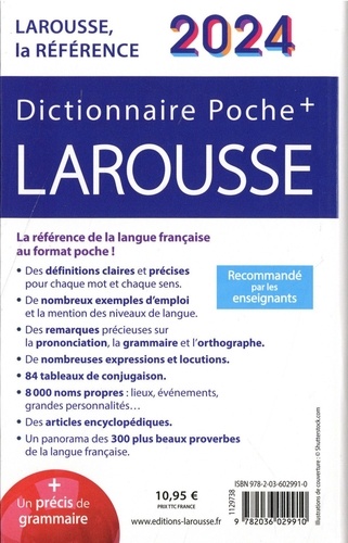 Dictionnaire poche +  Larousse  Edition 2024