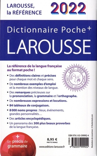 Dictionnaire Poche plus Larousse  Edition 2022