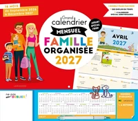 Grand calendrier mensuel famille organisée