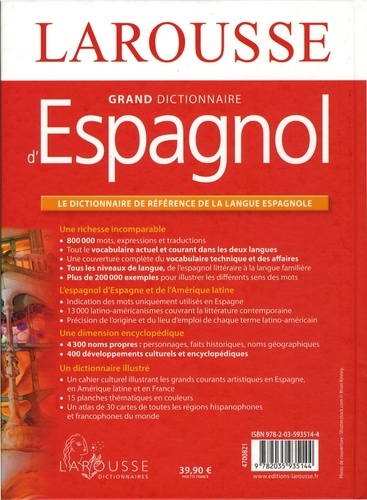 Grand dictionnaire espagnol-français ; français-espagnol