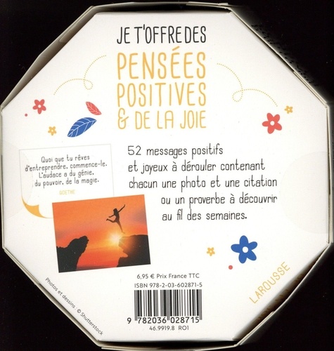 Je t'offre des pensées positives et de la joie