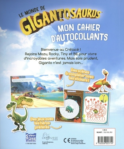 Mon cahier d'autocollants, Le monde de Gigantosaurus. 100 stickers à coller et recoller