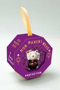  Larousse - Mon Maneki-neko porte-bonheur Protection - Coffret avec 1 chat porte-bonheur en céramique.