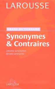  Larousse - Synonymes & contraires.