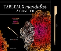  Larousse - Tableaux mandalas à gratter - 6 illustrations apaisantes à gratter et à colorier - Avec un stylet.