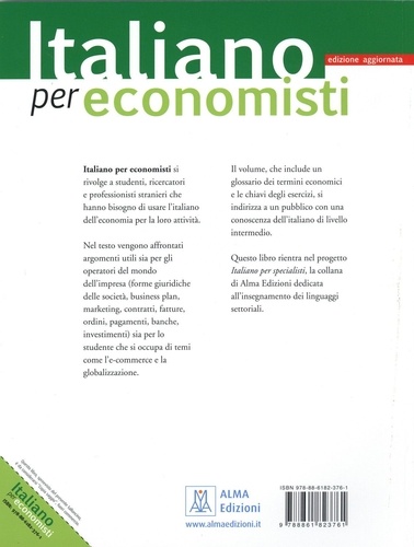 Italiano per economisti A2/C2  édition actualisée