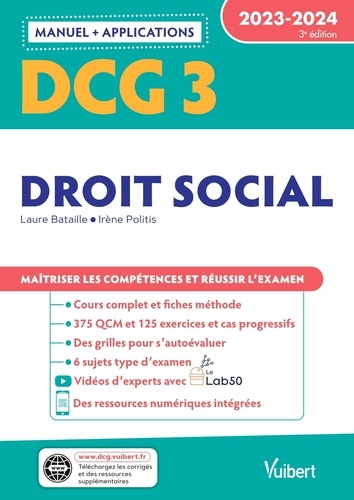 Droit social DCG 3  Edition 2023-2024
