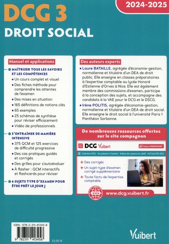 Droit social DCG 3  Edition 2024-2025