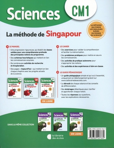 Sciences CM1 La méthode de Singapour. Cahier  Edition 2023