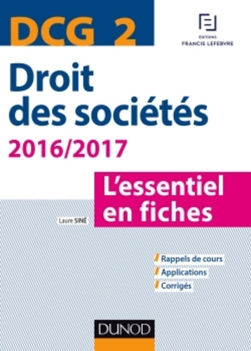 Laure Siné - DCG 2 Droit des sociétés - L'essentiel en fiches.