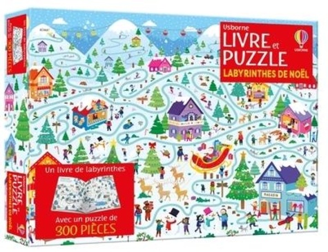 Labyrinthes de Noël. Avec un puzzle de 300 pièces