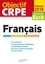 Français. Admissibilité Ecrit  Edition 2018