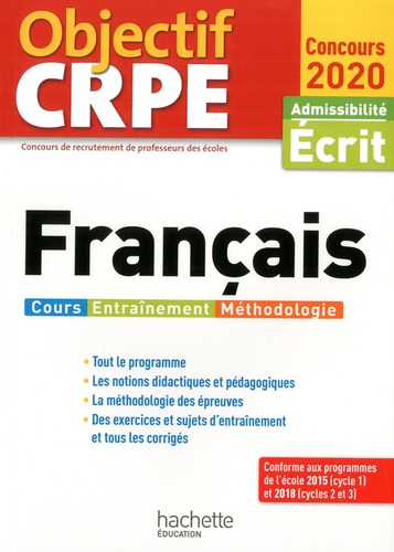 Français. Admissibilité Ecrit  Edition 2020