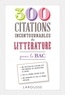 Laurence Babic et Cécile Jannuska - 500 citations incontournables de littérature pour le bac.