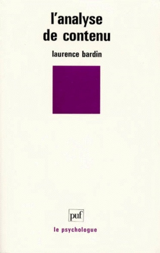 Laurence Bardin - L'analyse de contenu.