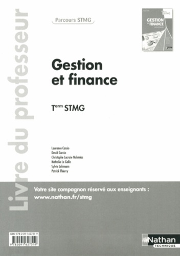 Laurence Cassio - Gestion et finance Tle STMG - Livre du professeur.