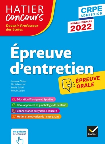 Laurence Chafaa et Elodie Foussard - Epreuve d'entretien - CRPE 2022 - Epreuve orale d'admission.