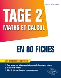 Laurence de Conceicao - TAGE 2 - Maths et calcul en 80 fiches.