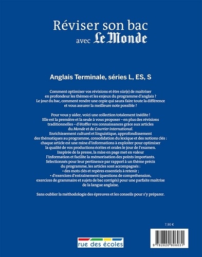 Anglais Terminale, séries ES, L, S  Edition 2017
