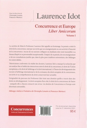 Concurrence et Europe. Liber Amicorum Volume 1