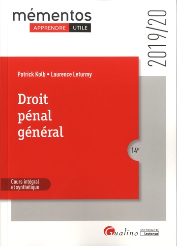 Droit pénal général  Edition 2019-2020