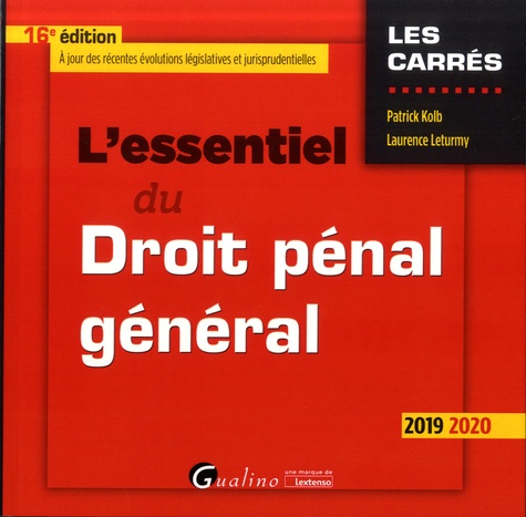 L'essentiel du droit pénal général  Edition 2019-2020