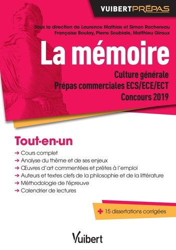 La mémoire. Culture générale Prépas commerciales ECS/ECE/ECT Concours 2019