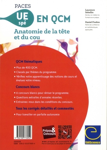 PACES UE spé en QCM. Anatomie de la tête et du cou