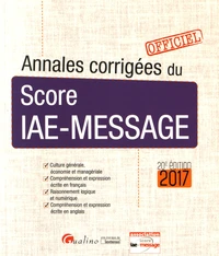 Annales corrigées du Score IAE-Message