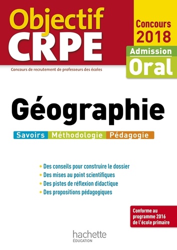 Géographie. Admission Oral  Edition 2018
