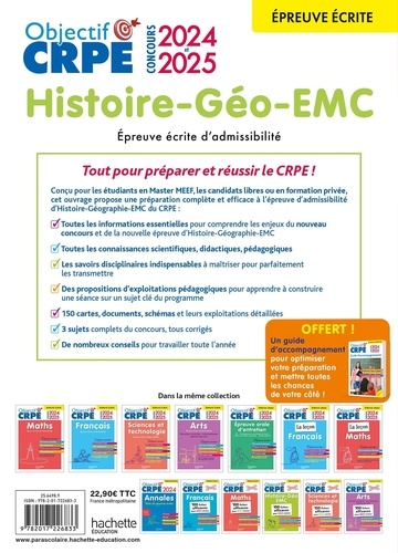 Histoire-Géographie EMC. Epreuve écrite d'admissibilité  Edition 2024-2025