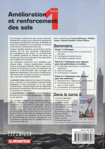Amelioration Et Renforcement Des Sols Tome 1 De Laurent Briancon Grand Format Livre Decitre